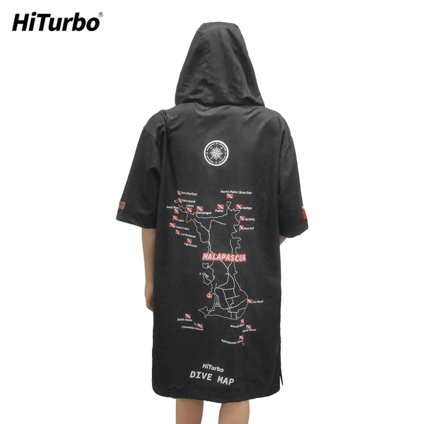 【Malapascua】HiTurbo Dive maps microfiber zipperd robe