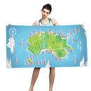 【KOH TAO】HiTurbo Dive Maps  Microfiber Quick Dry Beach Towel   sand free