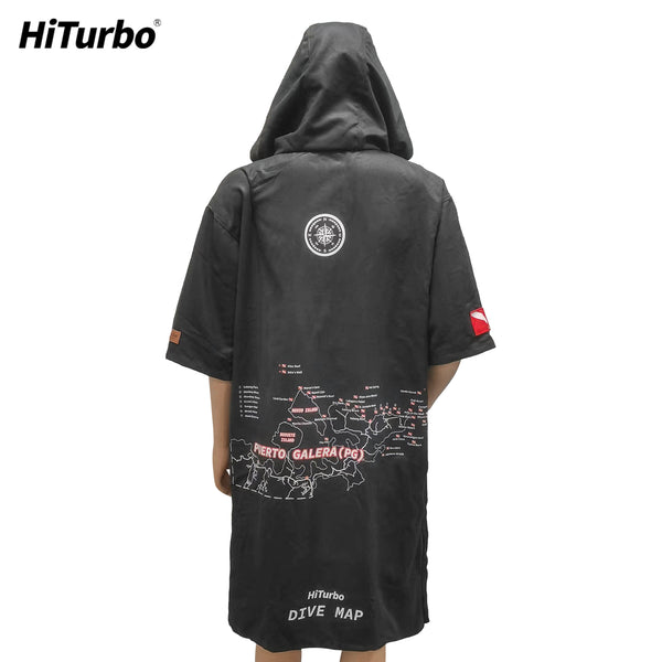 【Philippines PG】HiTurbo Dive maps microfiber zipperd robe