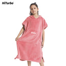 HiTurbo® Kids fleece Changing Robe Towel Poncho without sleeve