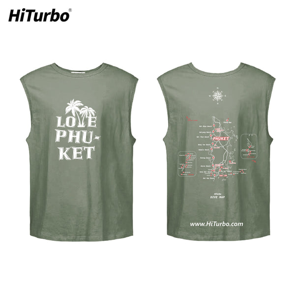 【Phuket】HiTurbo Dive maps 100% cotton shirt