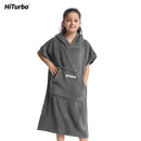 HiTurbo® Kids fleece Changing Robe Towel Poncho without sleeve