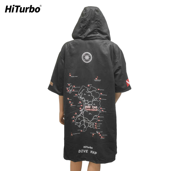 【Koh Tao】HiTurbo Dive maps microfiber zipperd robe