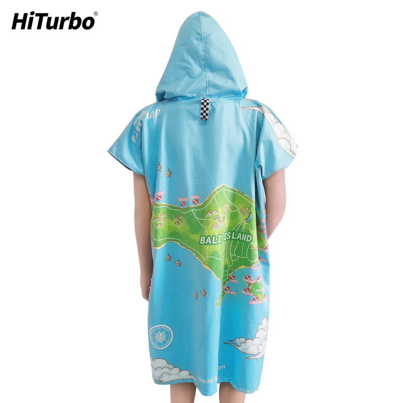 【 Bali island】HiTurbo Dive maps microfiber changing robe