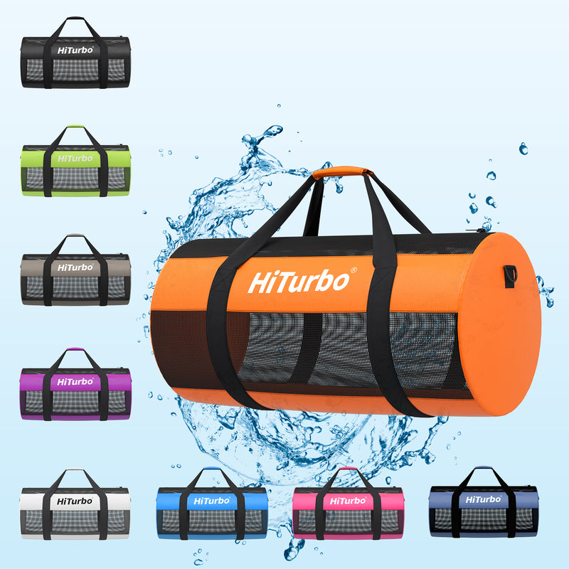 HiTurbo 60L Mesh Duffel Bag, Dive Bags Travel Beach Gear Bags GREEN HiTurbo 60L Mesh Duffel Bag, Dive Bags Travel Beach Gear Bags GREEN