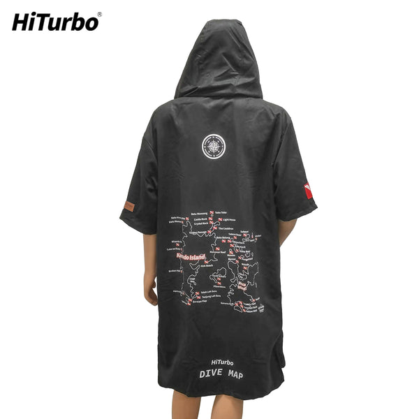 【 Komodo】HiTurbo Dive maps microfiber zipperd robe