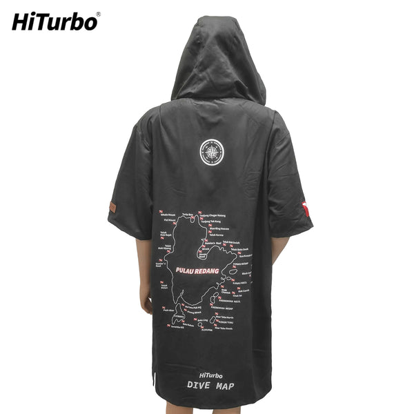 【Pulau Redang】HiTurbo Dive maps microfiber zipperd robe