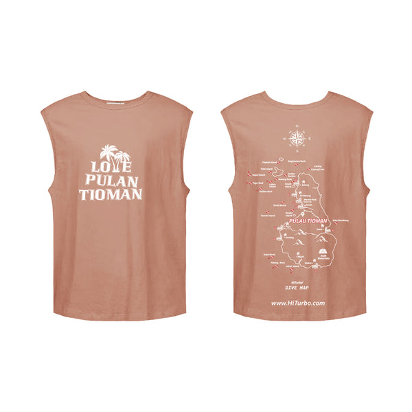 【Pulau Tioman】HiTurbo dive maps 100% cotton shirt