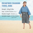 HiTurbo  Kids Microfiber Terry Changing Towel Robe,Hooded Absorbent Surf Poncho Swimming
