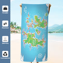 【Komodo】HiTurbo Dive Maps  Microfiber Quick Dry Beach Towel   sand free