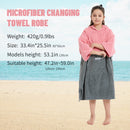 HiTurbo  Kids Microfiber Terry Changing Towel Robe,Hooded Absorbent Surf Poncho Swimming