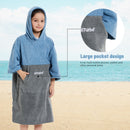 HiTurbo  Kids Microfiber Terry Changing Towel Robe,Hooded Absorbent Surf Poncho Swimming