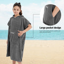 HiTurbo® Kids microfiber terry Changing Towel Robe,Hooded Absorbent Surf Poncho Swimming Bathrobe