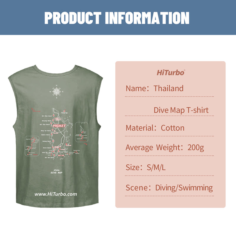 【Phuket】HiTurbo Dive maps 100% cotton shirt