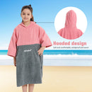HiTurbo  Kids Microfiber Terry Changing Towel Robe,Hooded Absorbent Surf Poncho Swimming
