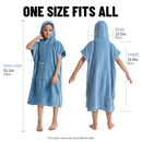 HiTurbo® Kids fleece Changing Robe Towel Poncho without sleeve