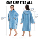 HiTurbo kids microfiber fleece robe with long sleeve