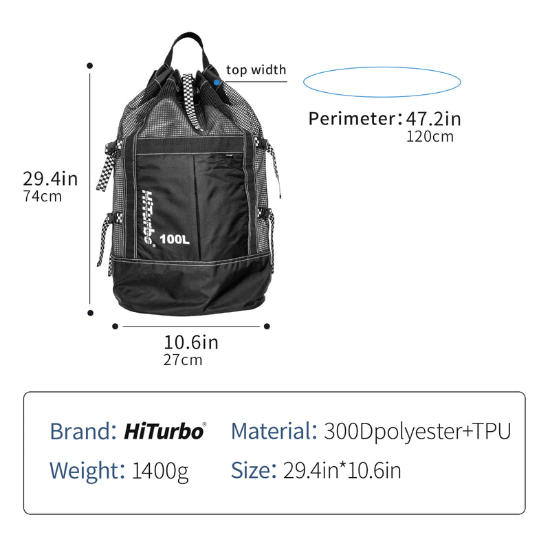 HiTurbo® Backpack for Scuba Diving and Snorkeling Gear & Equipment 22 Gallon Large Capacity