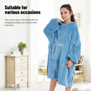 HiTurbo kids microfiber fleece robe with long sleeve