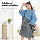 HiTurbo  Kids Microfiber Terry Changing Towel Robe,Hooded Absorbent Surf Poncho Swimming