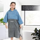 HiTurbo  Kids Microfiber Terry Changing Towel Robe,Hooded Absorbent Surf Poncho Swimming