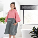 HiTurbo  Kids Microfiber Terry Changing Towel Robe,Hooded Absorbent Surf Poncho Swimming