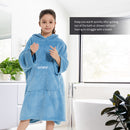 HiTurbo kids microfiber fleece robe with long sleeve