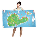【Pulau Tioman】HiTurbo Dive Maps  Microfiber Quick Dry Beach Towel   sand free