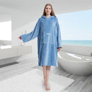 HiTurbo® Microfiber Fleece Long Sleeve Robe