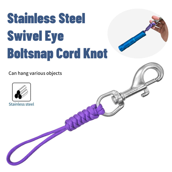 HiTurbo Stainless SteelSwivel EyeBoltsnap Cord Knot