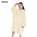 HiTurbo kids microfiber fleece robe with long sleeve