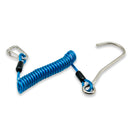 HiTurbo Diving Stainless Steel Single Hook, Spring Anti-Lost Reef Hook with Spiral Coil Lanyard