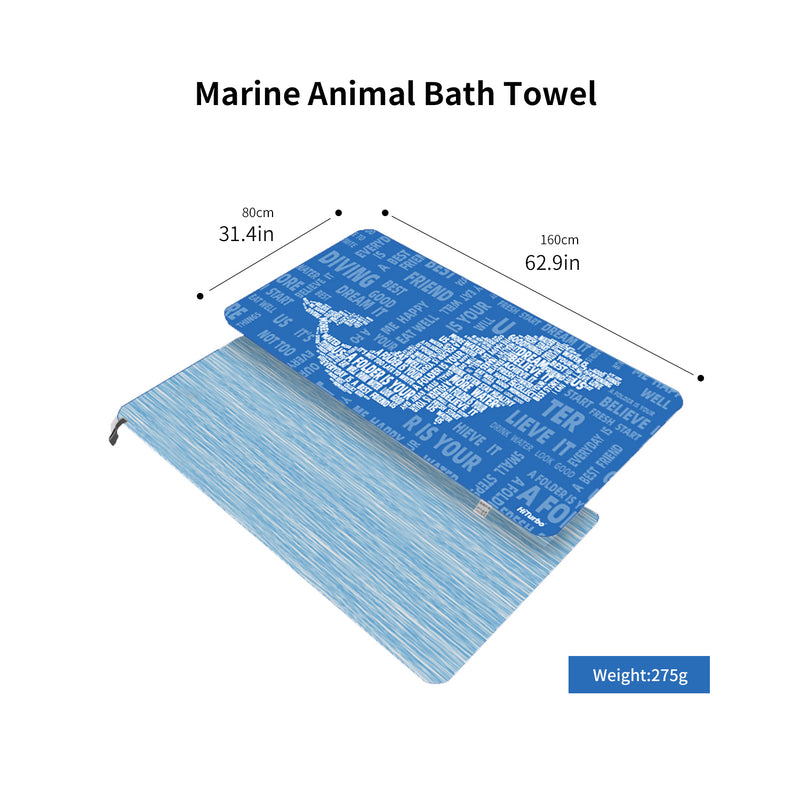 HiTurbo Microfiber Ocean Pattern Beach Towel