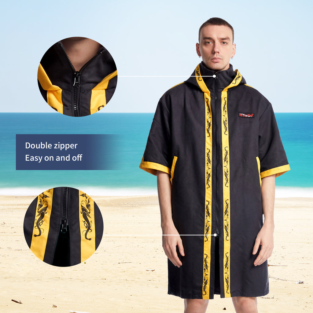Surfer Changing Robe HiTurbo® Quick-Dry Surf Changing Robe zipper design